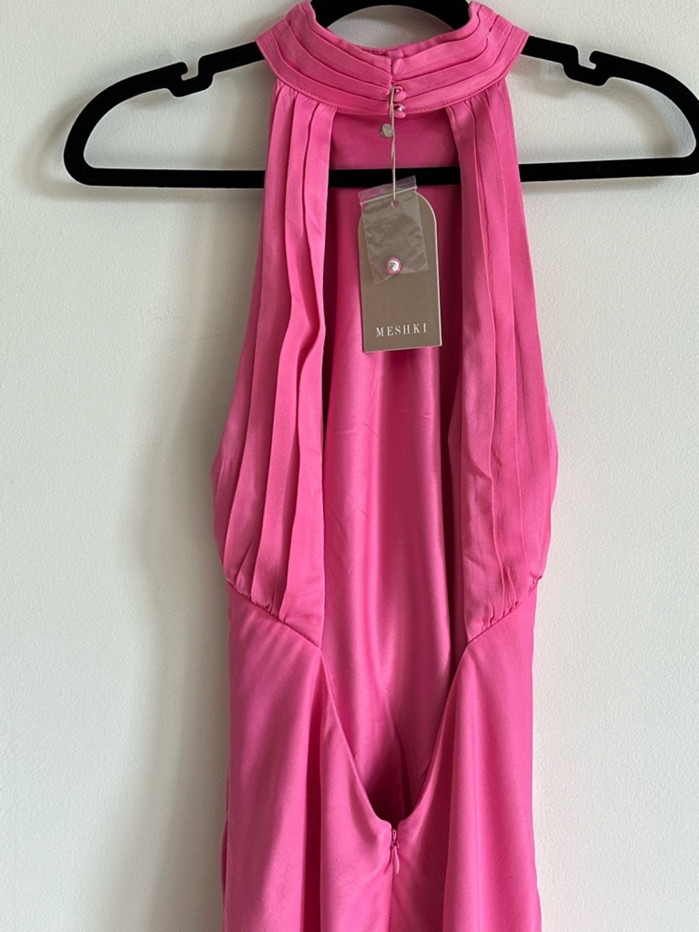 Meshki Claire Satin Drape Back Maxi Dress XS NWT - Picture 10 of 16
